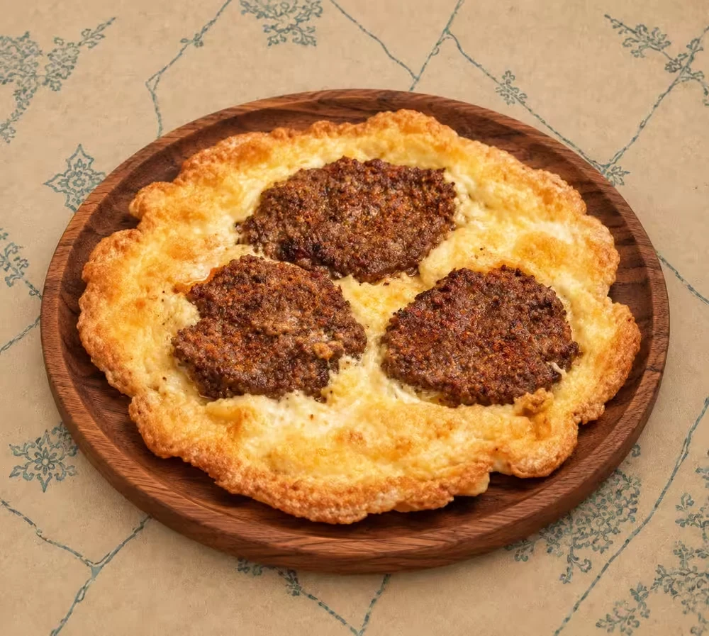 كباب طاوة مع بيض — شناشيل