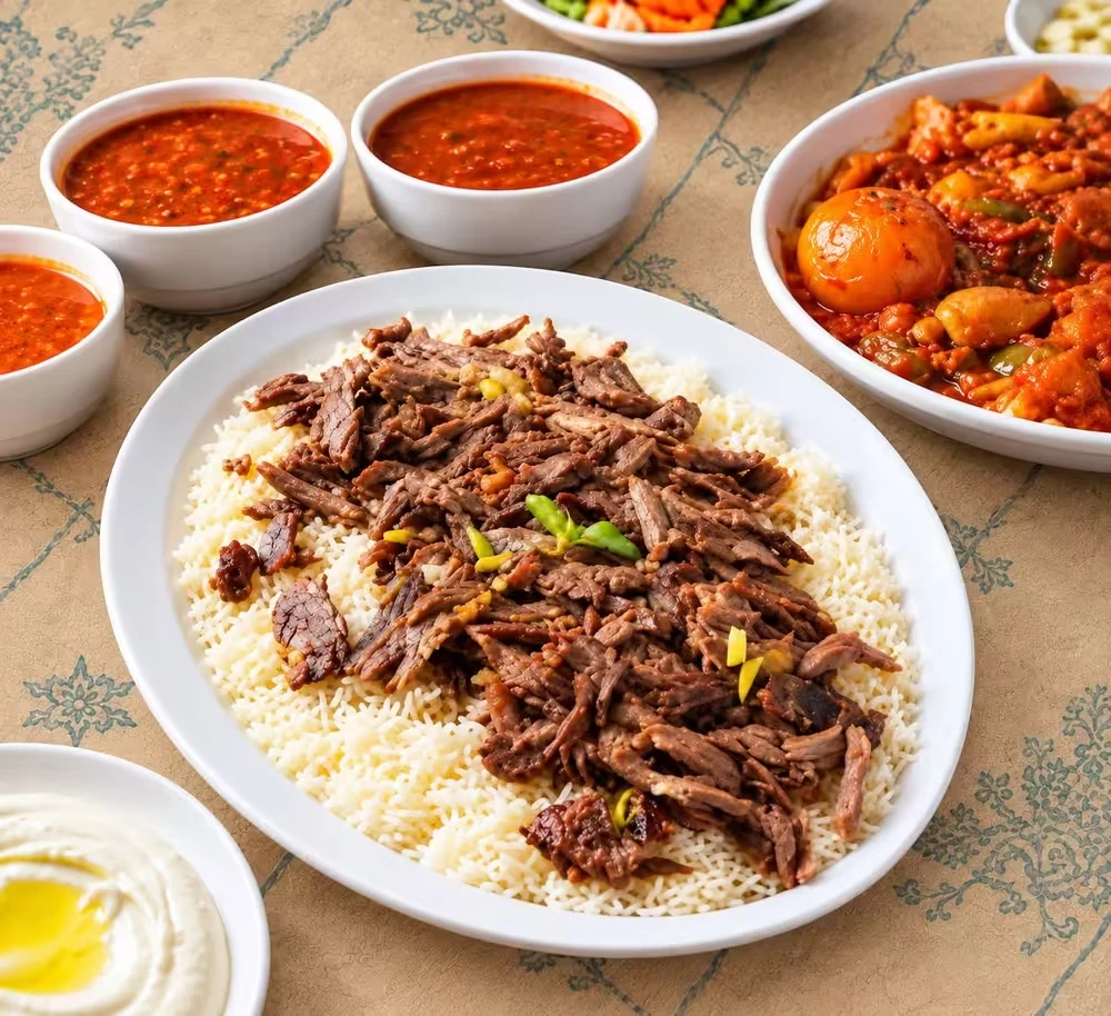 كص لحم على الرز — شناشيل